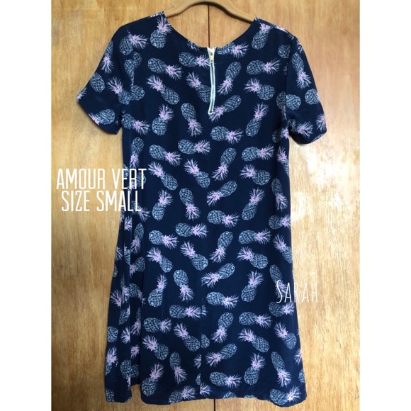 Amour Vert Navy Silk Mini Dress - Picture 4 of 7
